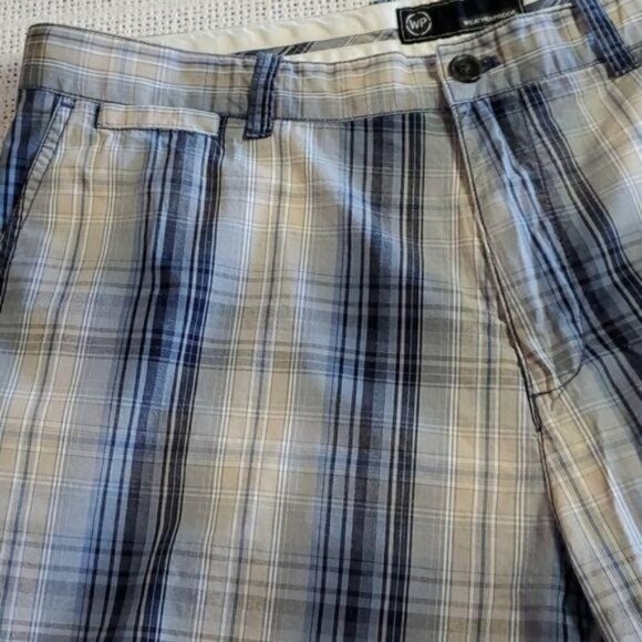 Weatherproof Sz. 38 Blue Striped with Pockets Shorts - Picture 2 of 10